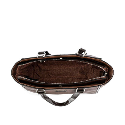 CARTERA TRES DIVISIONES RACHEL MARRÓN