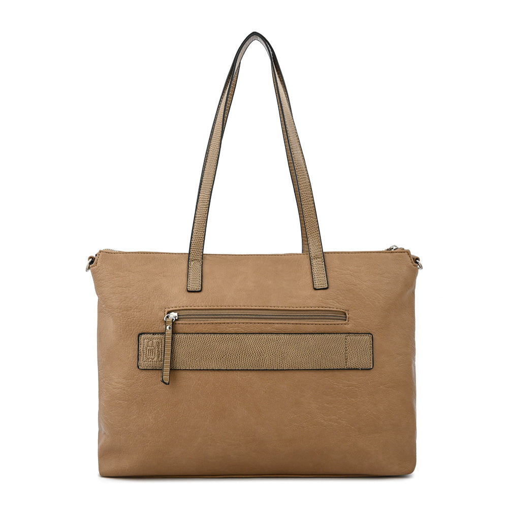 CARTERA PORTA NOTEBOOK LILIAN TAUPE