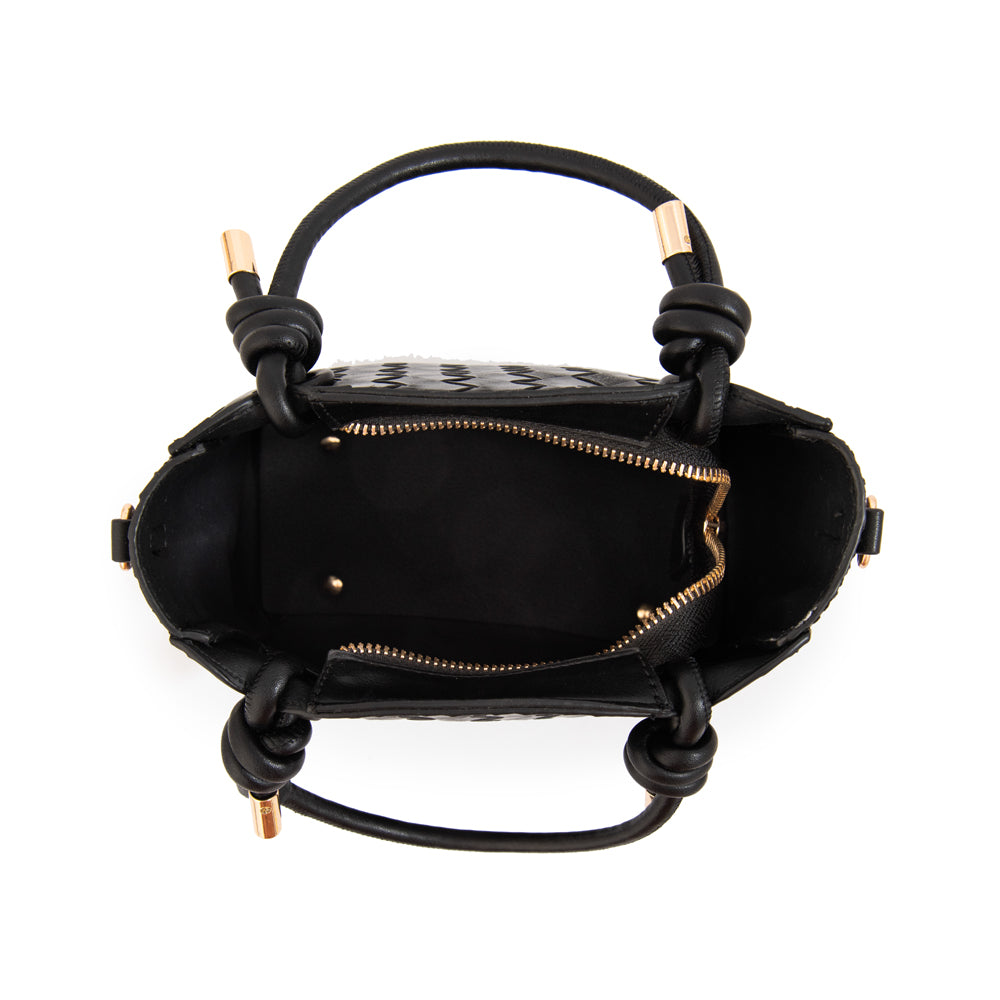 BANDOLERA ITALIA NEGRO TRENZADO