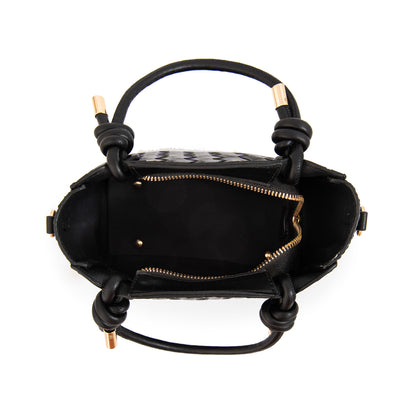BANDOLERA ITALIA NEGRO TRENZADO