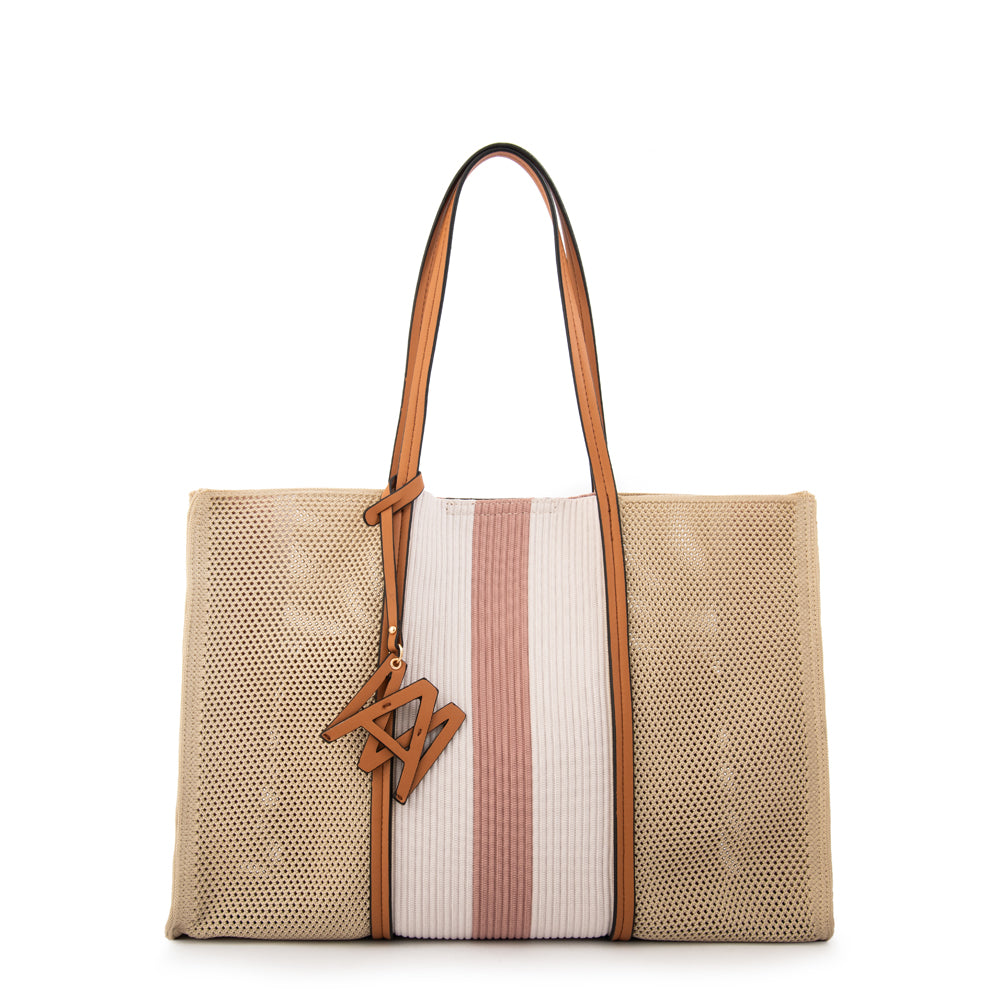 CARTERA DE PLAYA GIULIANA BEIGE