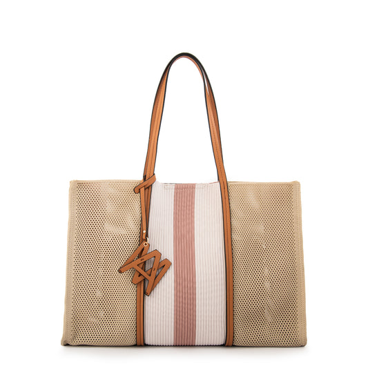 CARTERA DE PLAYA GIULIANA BEIGE