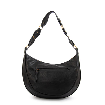 CARTERA CORTE OVAL ROCIO NEGRO