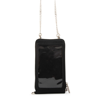 BANDOLERA PORTA CELULAR ROCY NEGRO