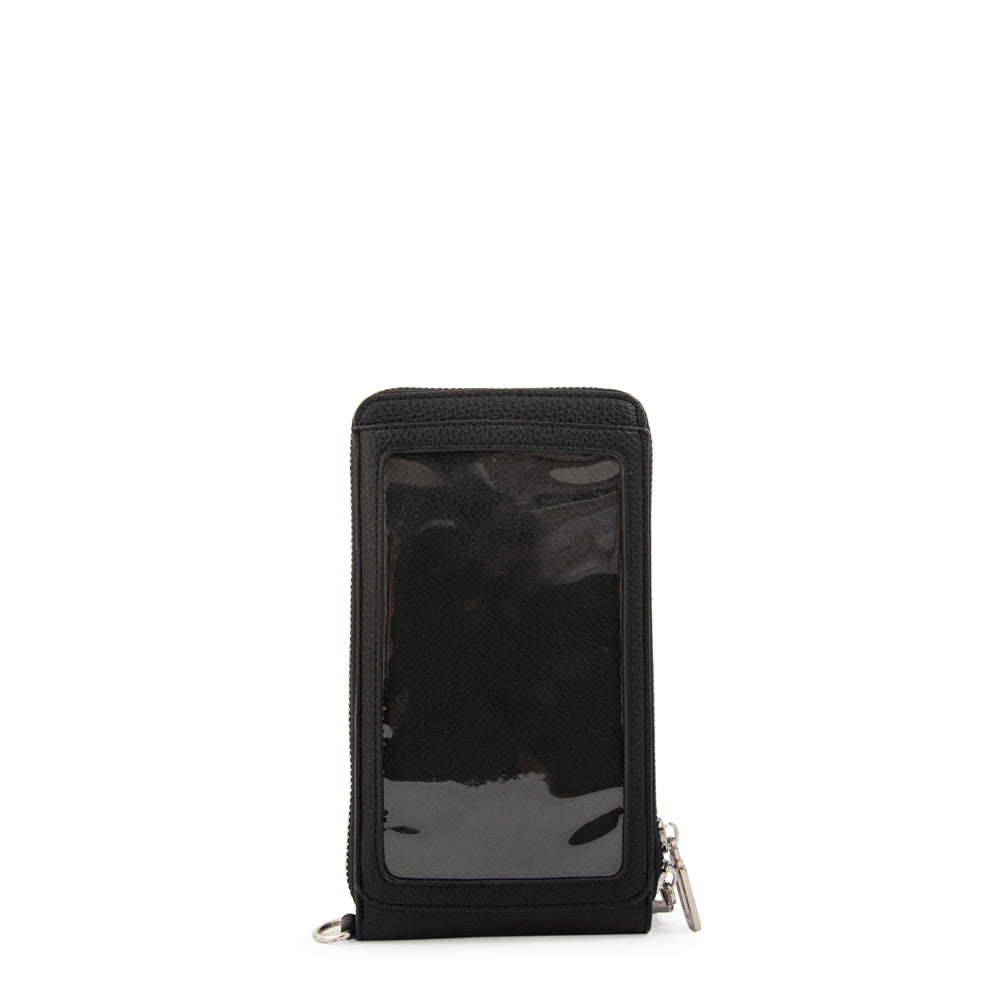 BANDOLERA PORTA CELULAR ROCY NEGRO