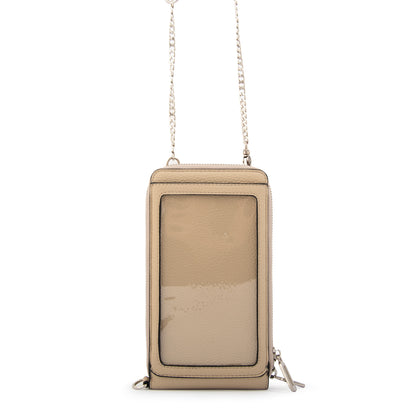 BANDOLERA PORTA CELULAR ROCY BEIGE