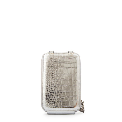 BANDOLERA PORTA CELULAR BOGA PLATEADO