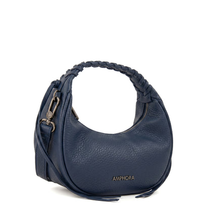 CARTERA CORTE OVAL MUSA AZUL