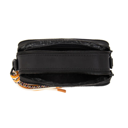 BANDOLERA TINA NEGRO LISO