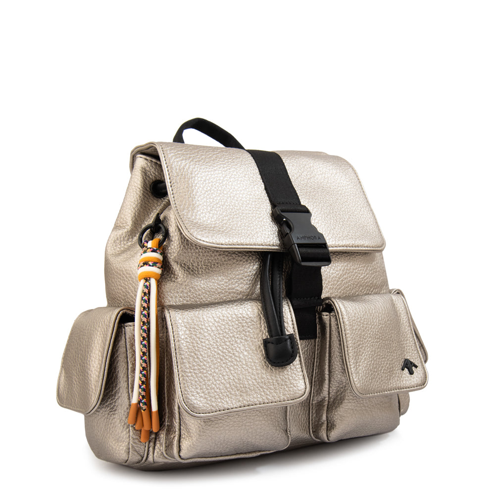 MOCHILA TINA PLATEADO