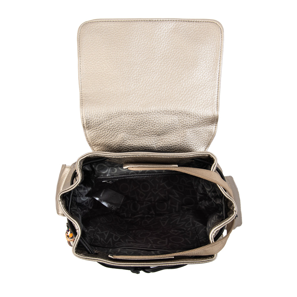 MOCHILA TINA PLATEADO