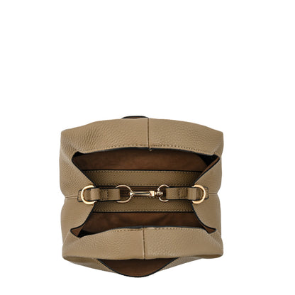CARTERA CORTE OVAL JOLIE TAUPE