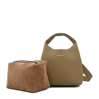 CARTERA CORTE OVAL JOLIE TAUPE