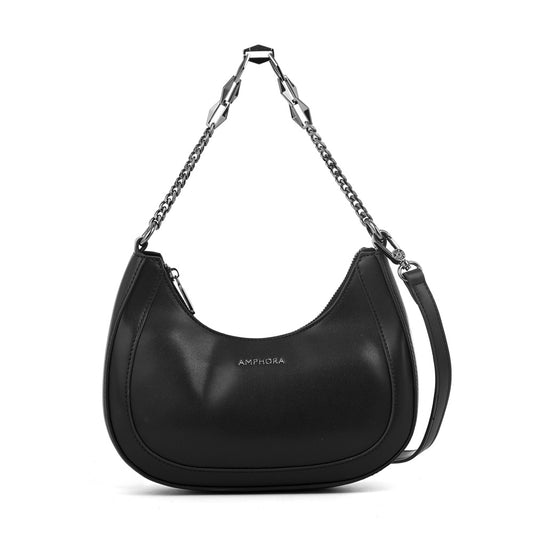 CARTERA CORTE OVAL VANITY NEGRO