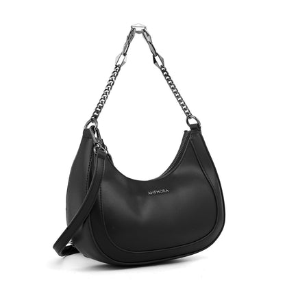 CARTERA CORTE OVAL VANITY NEGRO