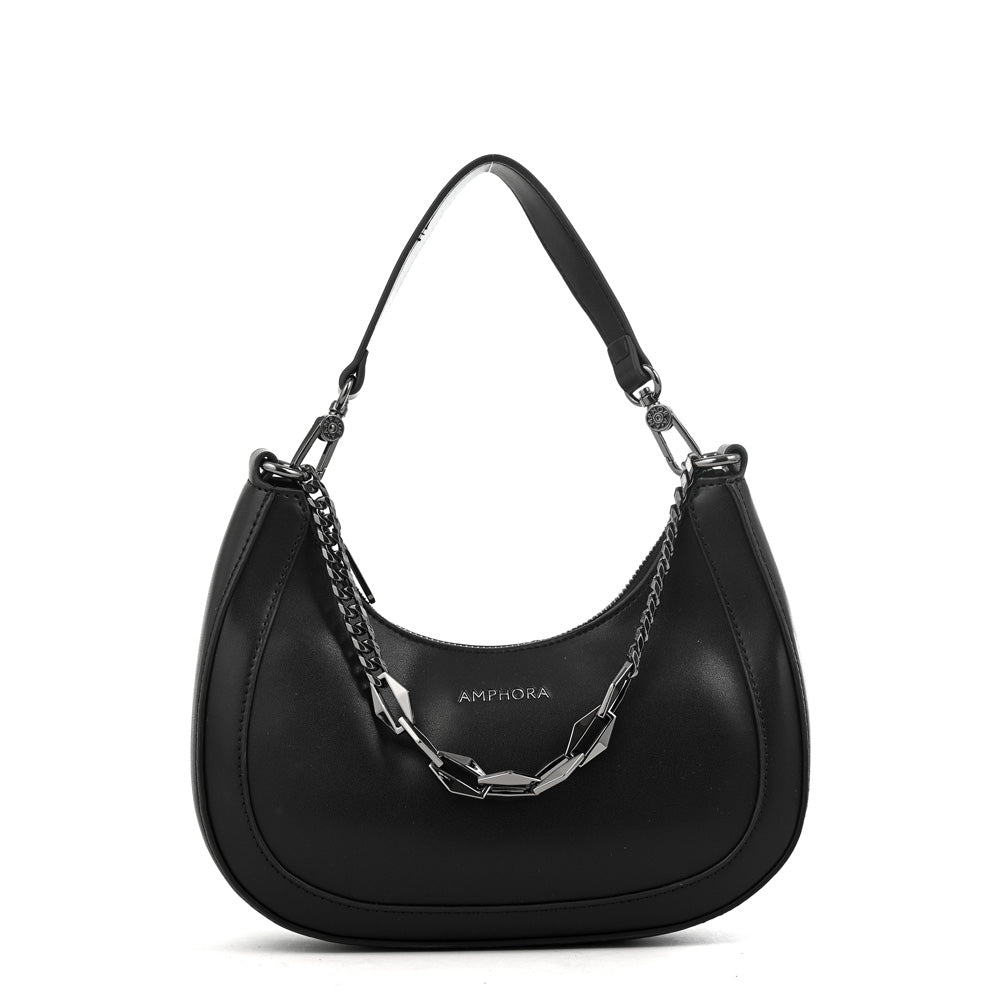 CARTERA CORTE OVAL VANITY NEGRO