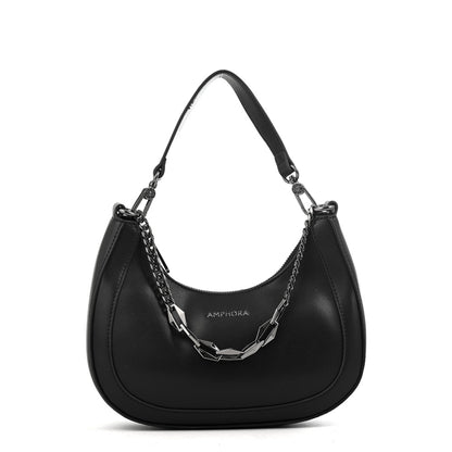 CARTERA CORTE OVAL VANITY NEGRO