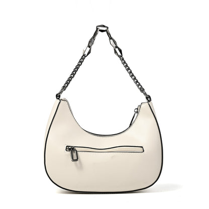 CARTERA CORTE OVAL VANITY BLANCO