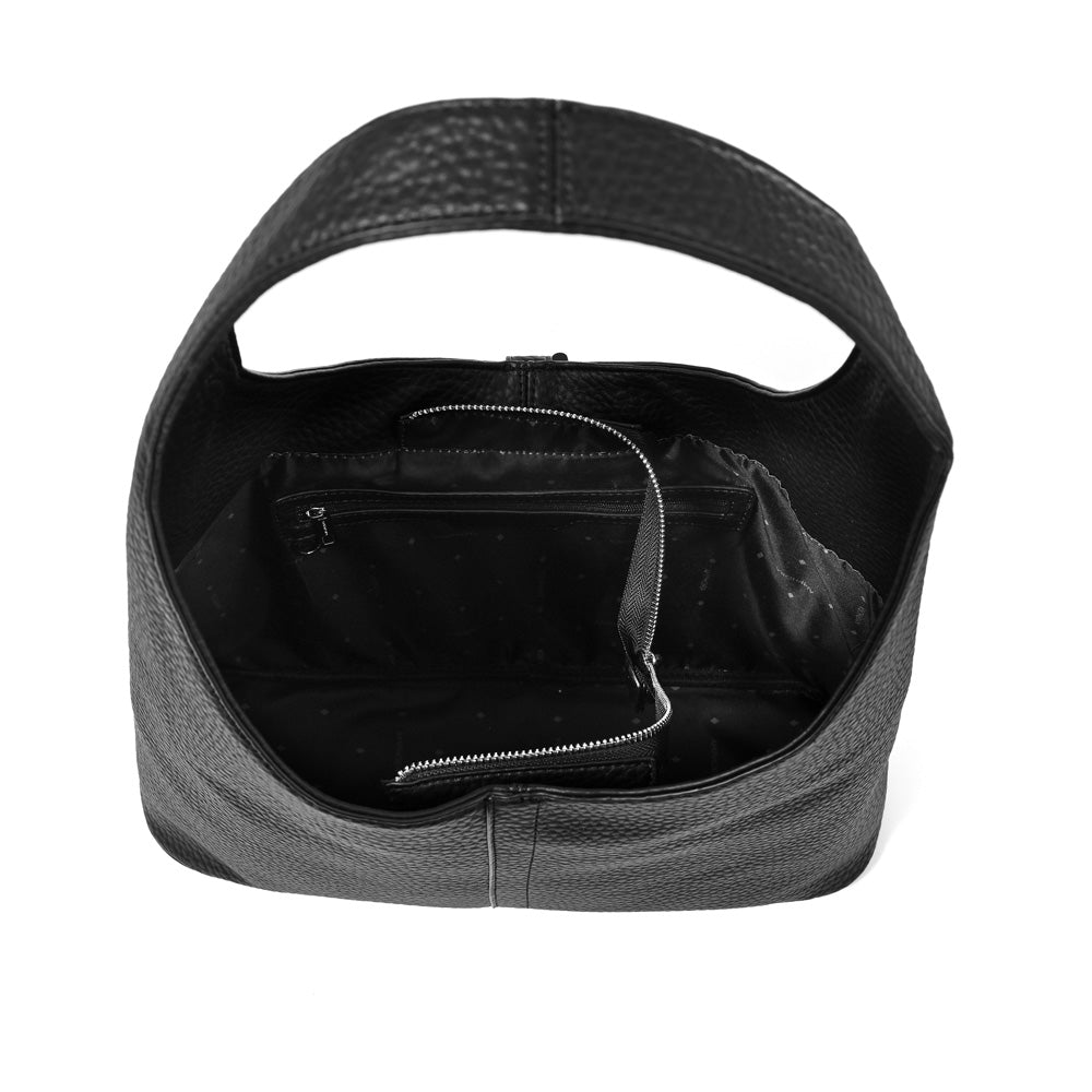 CARTERA CORTE OVAL CORIA NEGRO