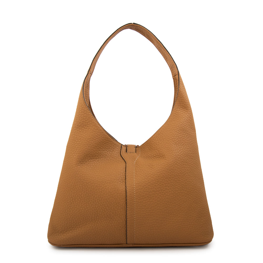 CARTERA CORTE OVAL CORIA CAMEL