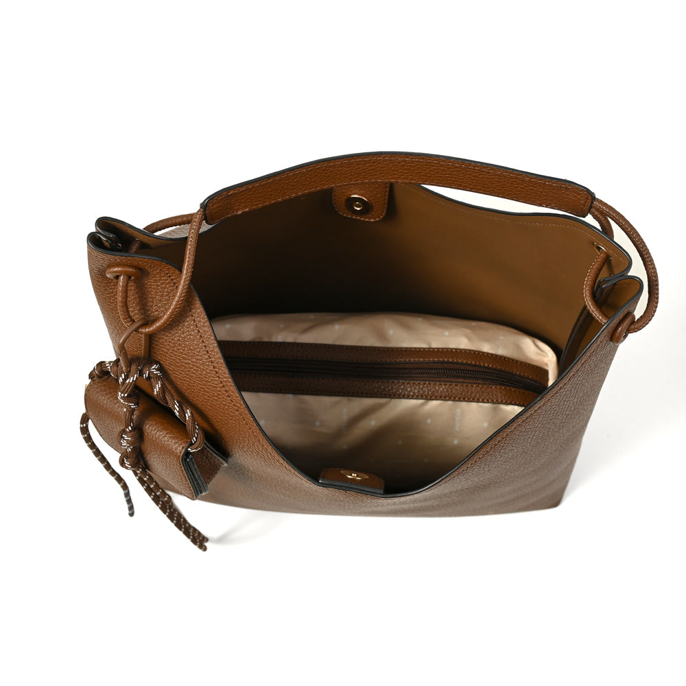 CARTERA CORTE RECTO MAIDA MARRÓN