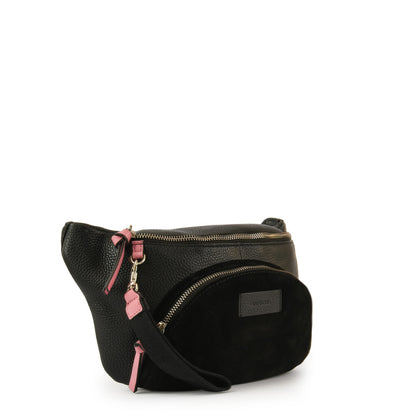 RIÑONERA CUERO NILE NEGRO