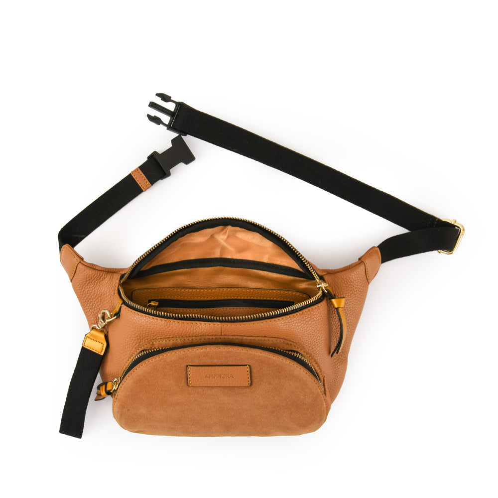 RIÑONERA CUERO NILE CAMEL