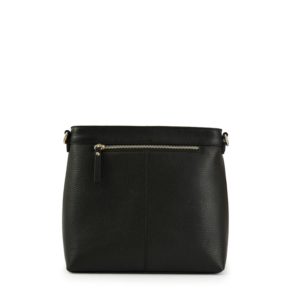 BANDOLERA CUERO NILE NEGRO