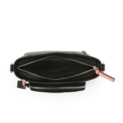 BANDOLERA CUERO NILE NEGRO