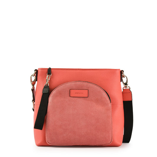 BANDOLERA CUERO NILE CORAL