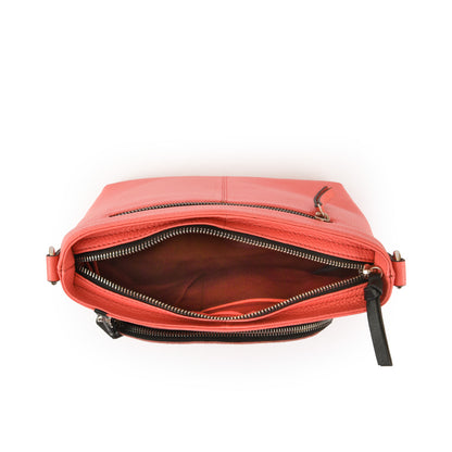 BANDOLERA CUERO NILE CORAL