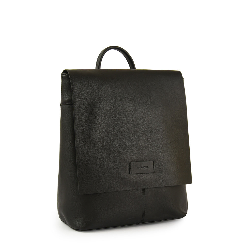 MOCHILA CUERO PARANA NEGRO