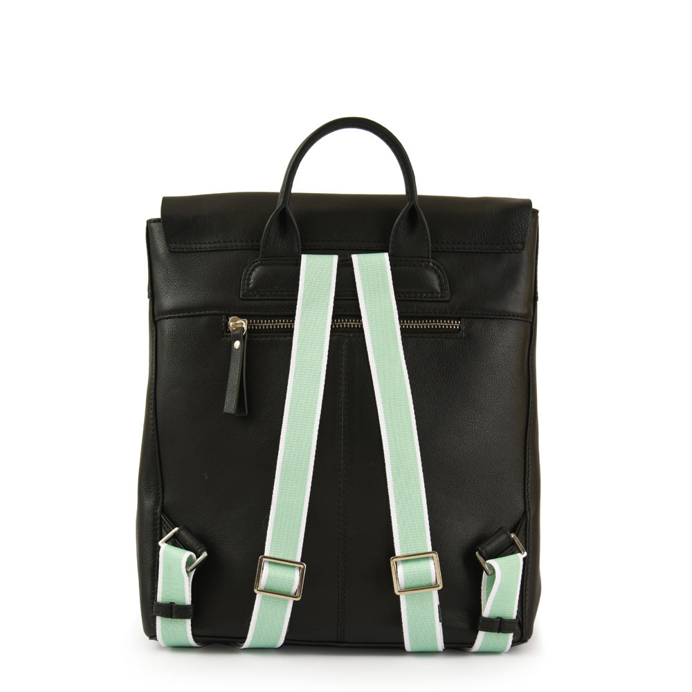 MOCHILA CUERO PARANA NEGRO