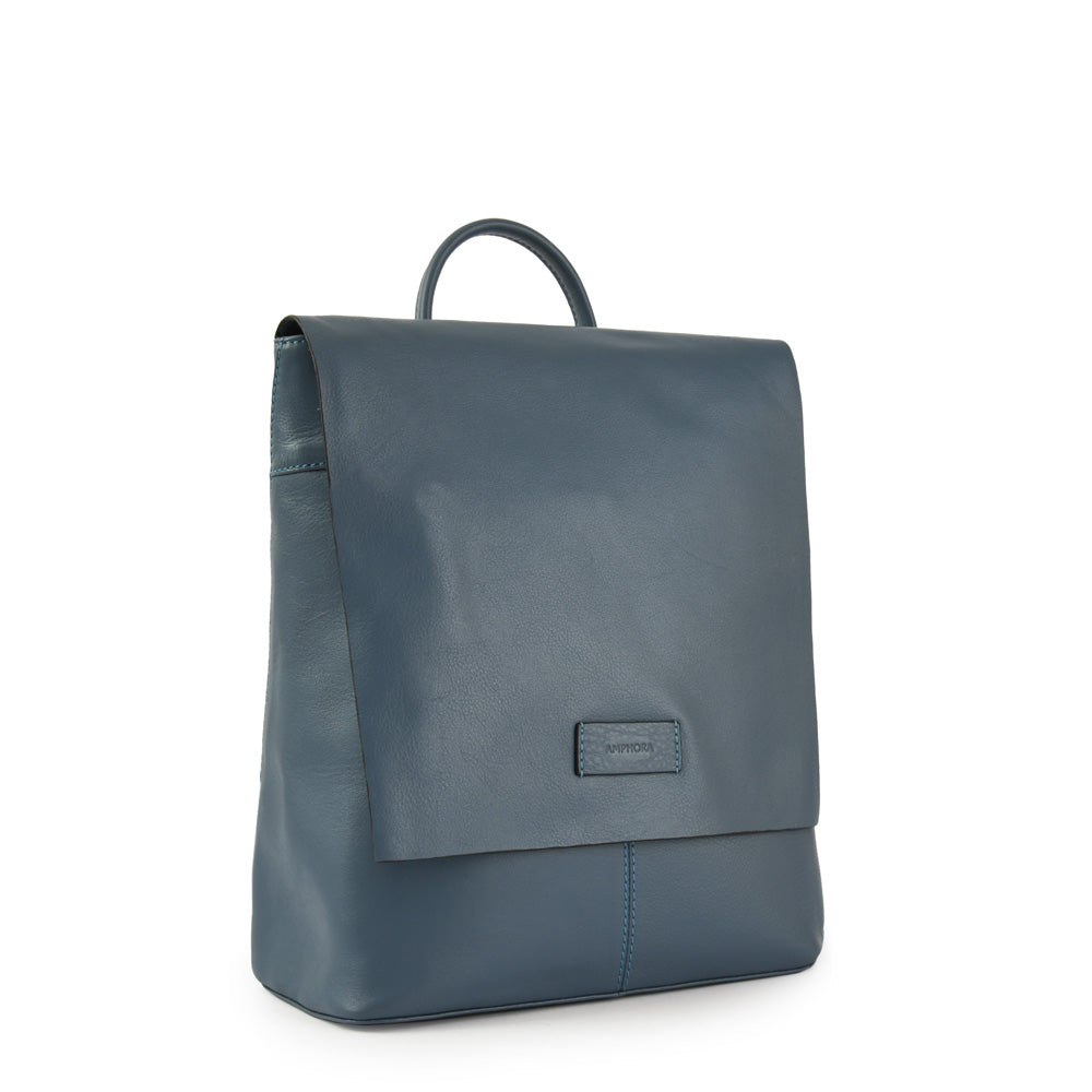 MOCHILA CUERO PARANA CELESTE