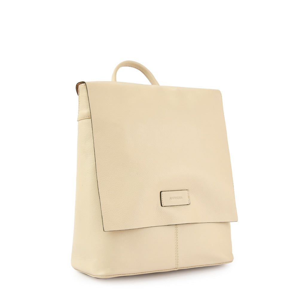 MOCHILA CUERO PARANA BLANCO