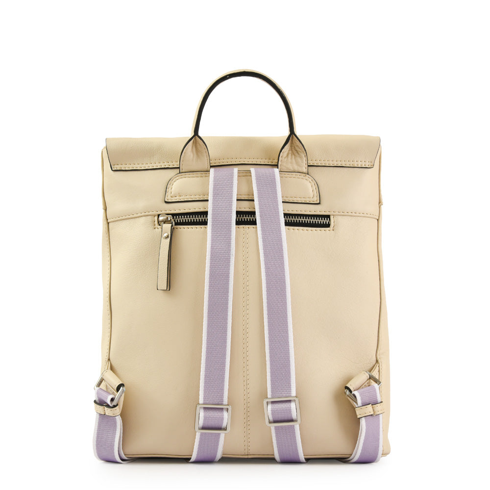 MOCHILA CUERO PARANA BLANCO