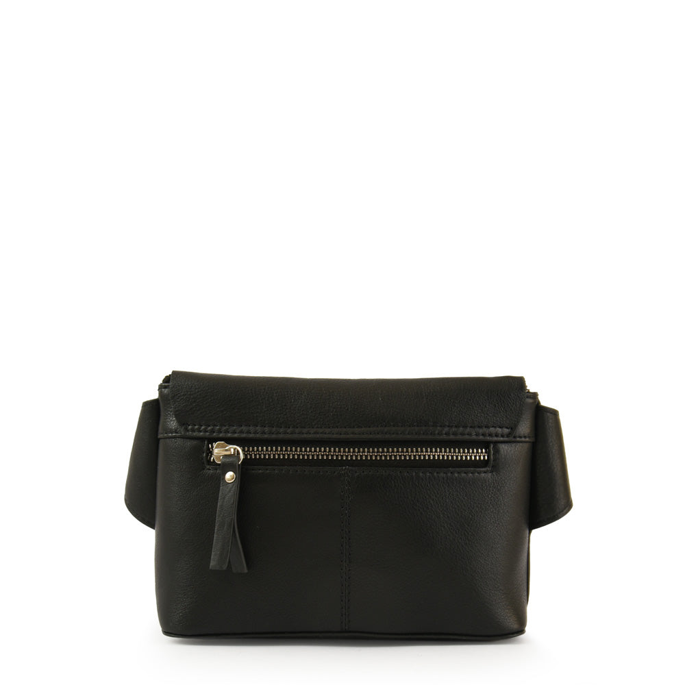 RIÑONERA CUERO PARANA NEGRO