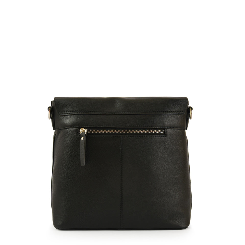 BANDOLERA CUERO PARANA NEGRO