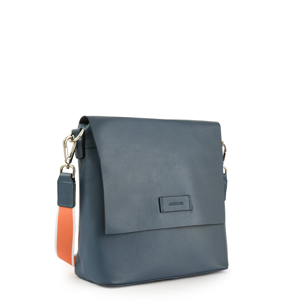 BANDOLERA CUERO PARANA CELESTE