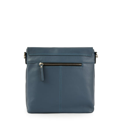 BANDOLERA CUERO PARANA CELESTE