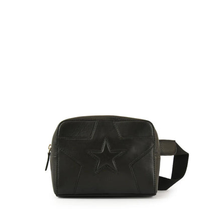 RIÑONERA CUERO ETOILES NEGRO