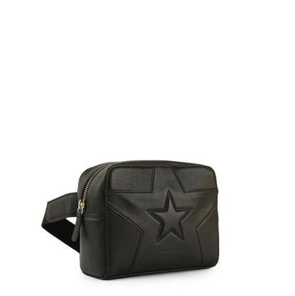 RIÑONERA CUERO ETOILES NEGRO