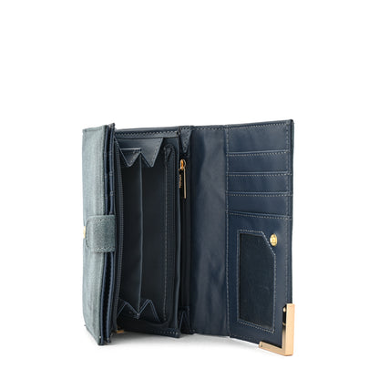 BILLETERA ACORDEÓN MEDIANA ELEONOR AZUL