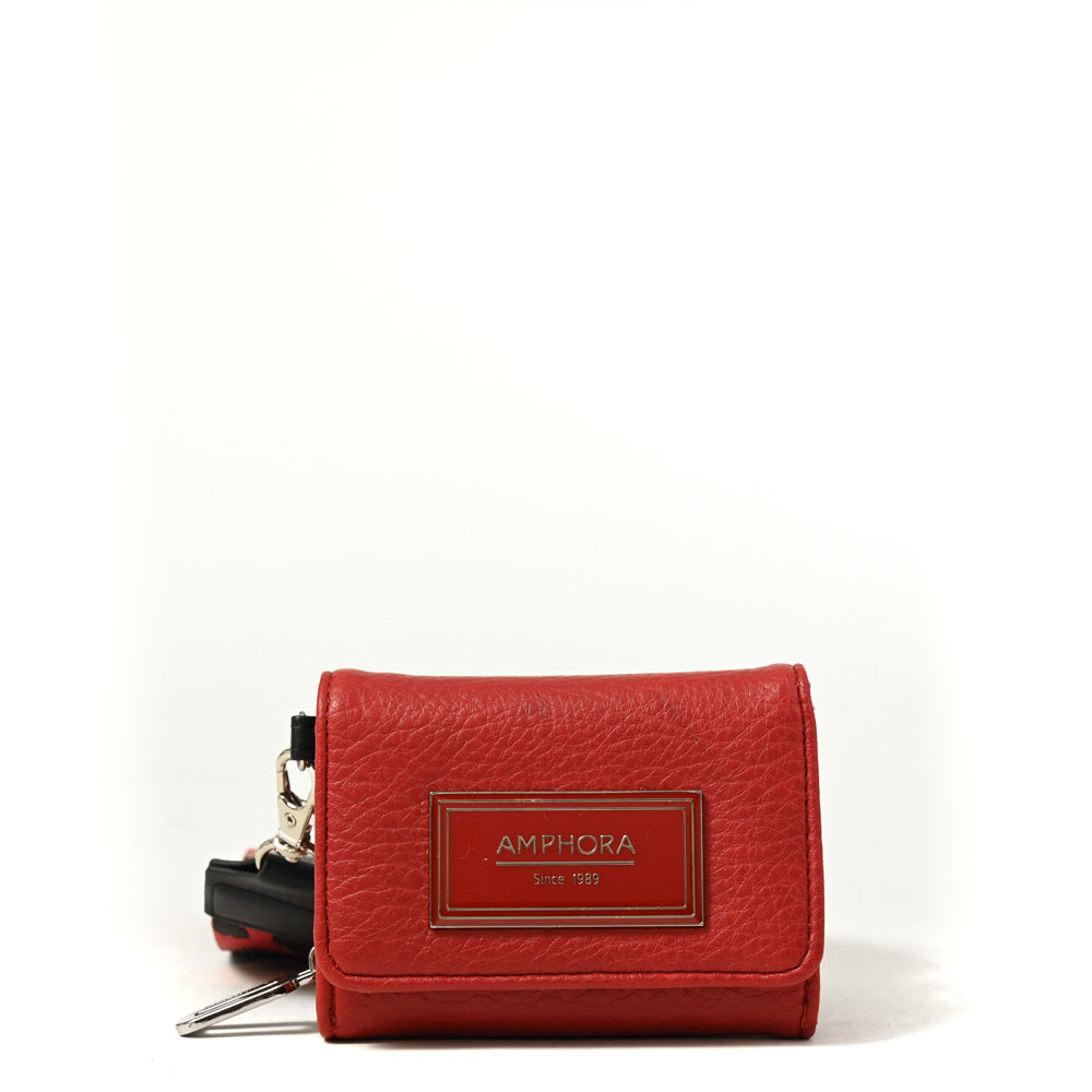 BILLETERA CON CIERRE EXTERIOR BECKY ROJO