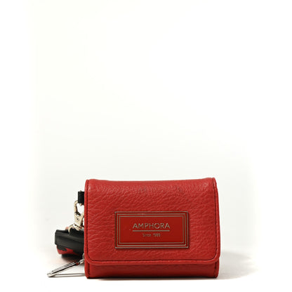 BILLETERA CON CIERRE EXTERIOR BECKY ROJO