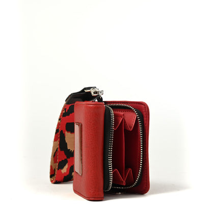 BILLETERA CON CIERRE EXTERIOR BECKY ROJO
