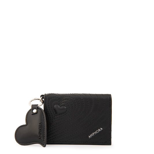 BILLETERA CON VENTANA EXTERIOR CUORE NEGRO