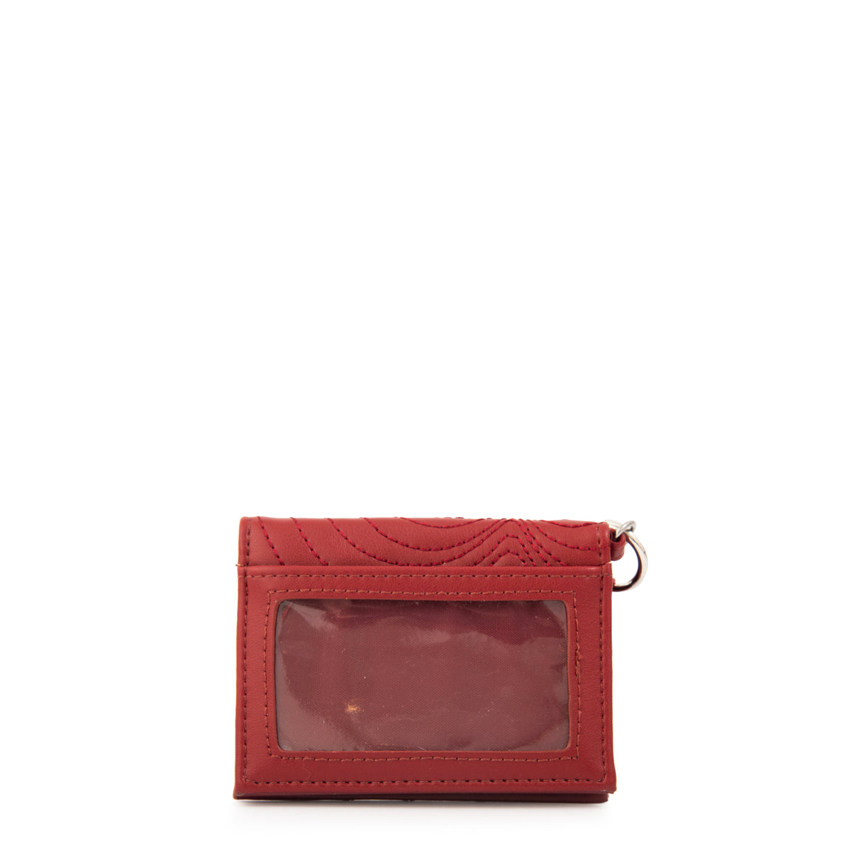 BILLETERA CON VENTANA EXTERIOR CUORE ROJO