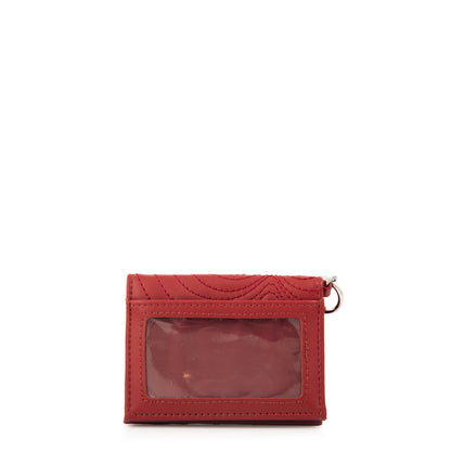 BILLETERA CON VENTANA EXTERIOR CUORE ROJO