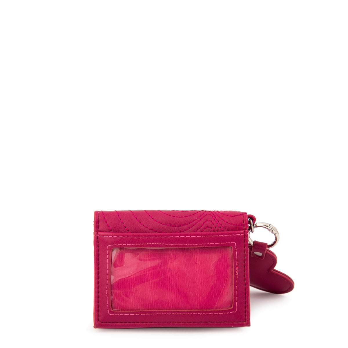 BILLETERA CON VENTANA EXTERIOR CUORE FUCSIA